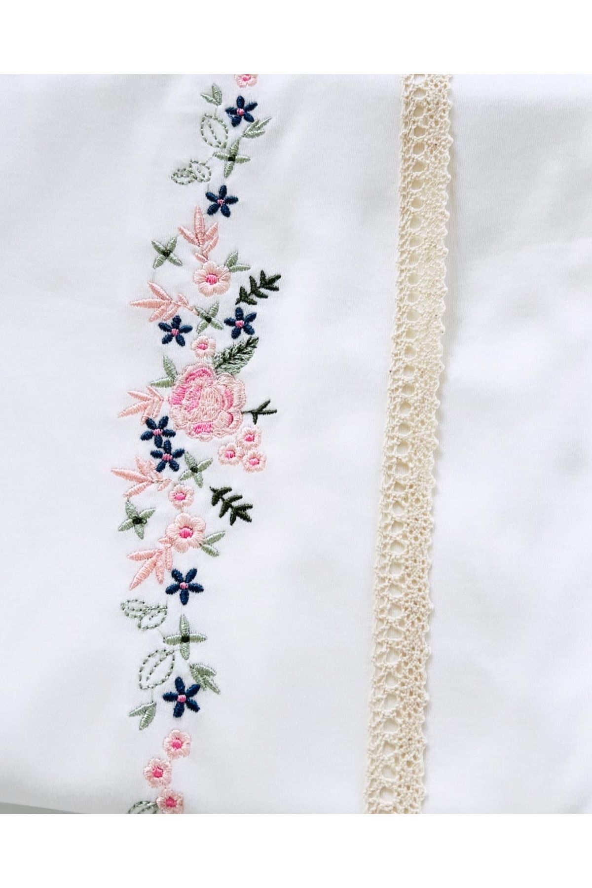 Mert Baby Sıralı Çiçekli 10'lu Organik Hastane Çıkış Seti %100 Pamuk Yenidoğan Kız Bebek fotoğrafı 2 (önizleme)