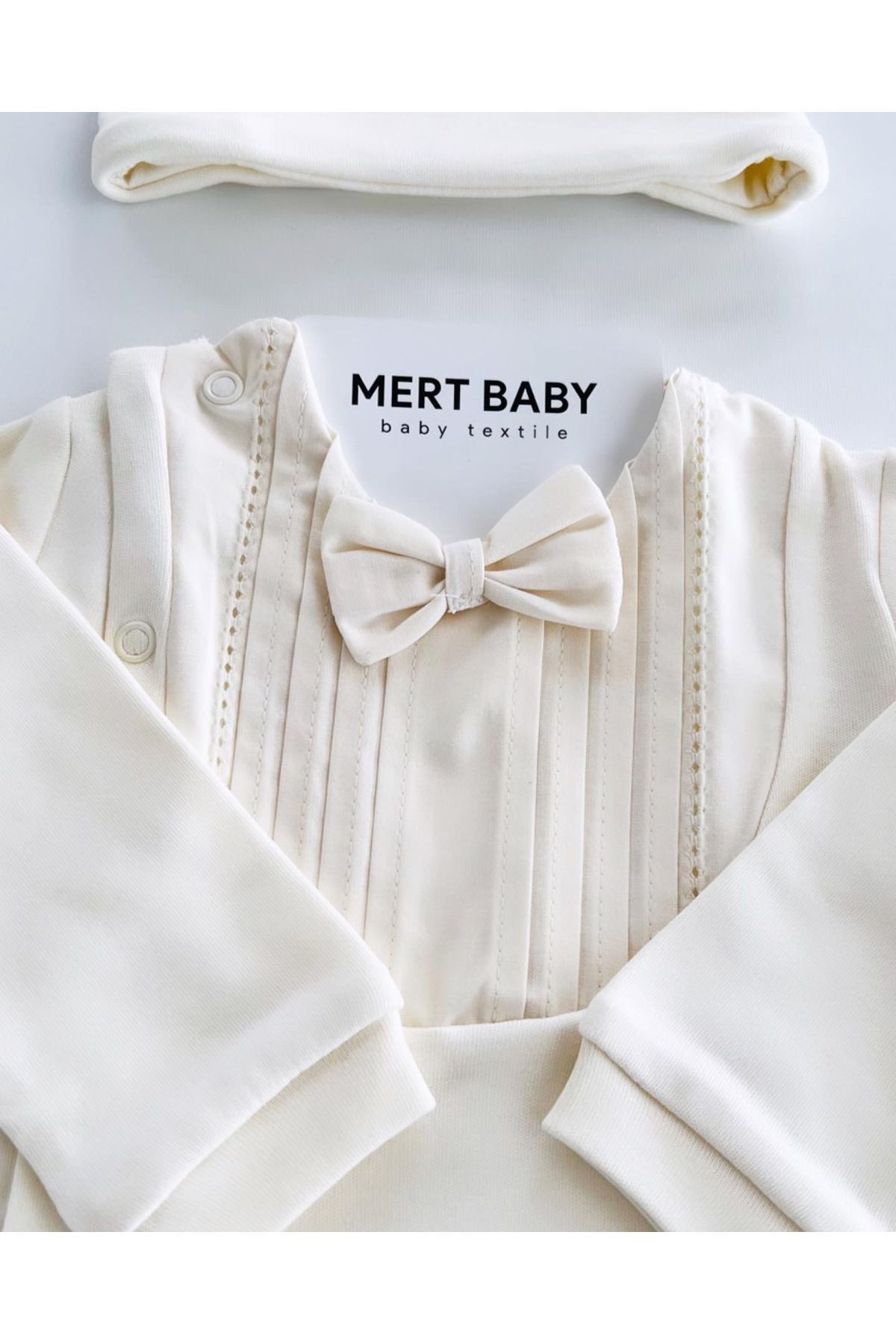 Mert Baby Enzo Natural 10'lu Organik Hastane Çıkış Seti %100 Pamuk Yenidoğan Kız Bebek fotoğrafı 2 (önizleme)