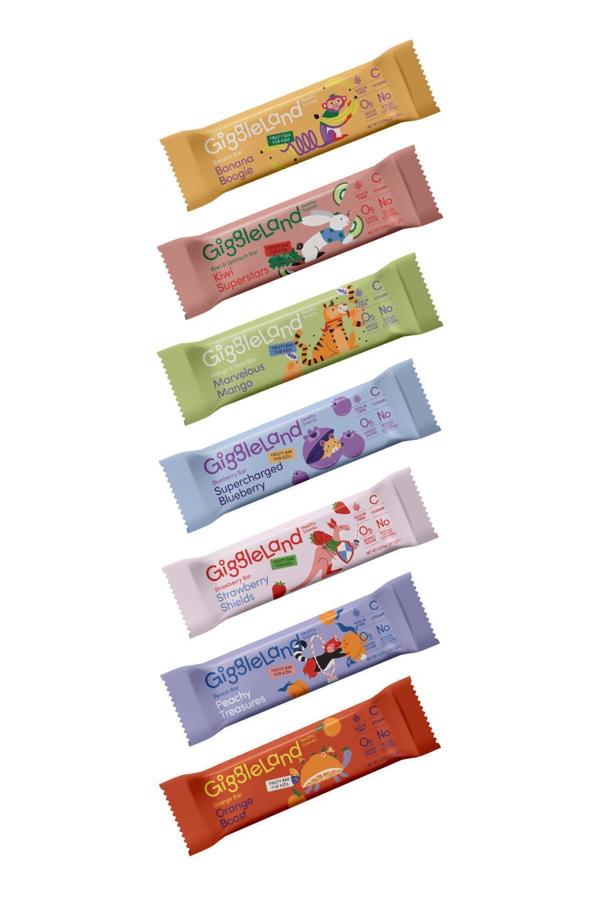 Fruit Bar - Introduction Package 7 x 20 g. - Assorted Fruit Bars for a Fresh Snack Experience