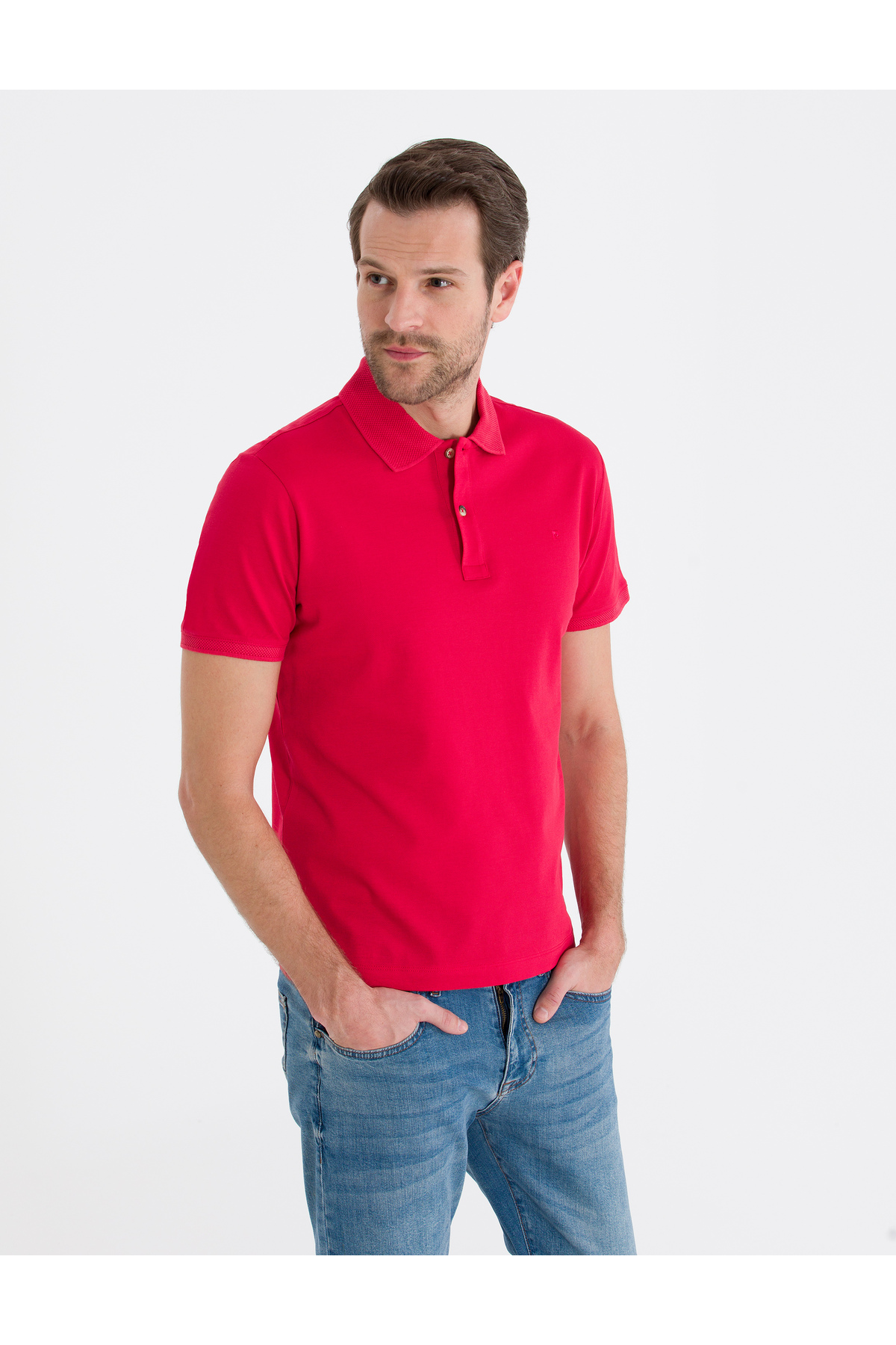 پولوشرت مردانه پیر کاردین | 50262665-VR030 Pierre Cardin - Image 3