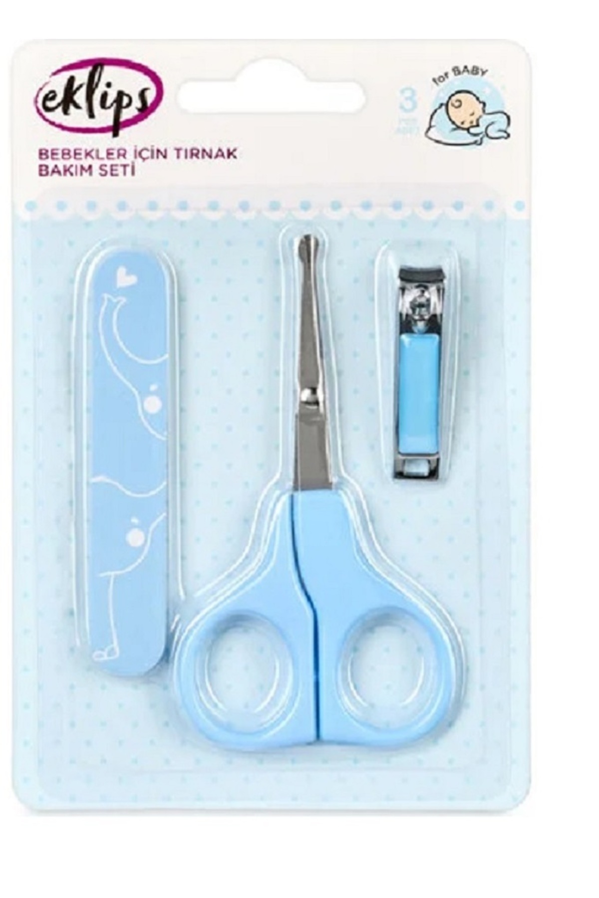 eklips Erkek Bebek Tırnak Bakım Seti mavi