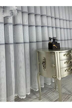 AleynaHome Aplik Örme Tül Perde Ütü İstemeyen Sık Pile