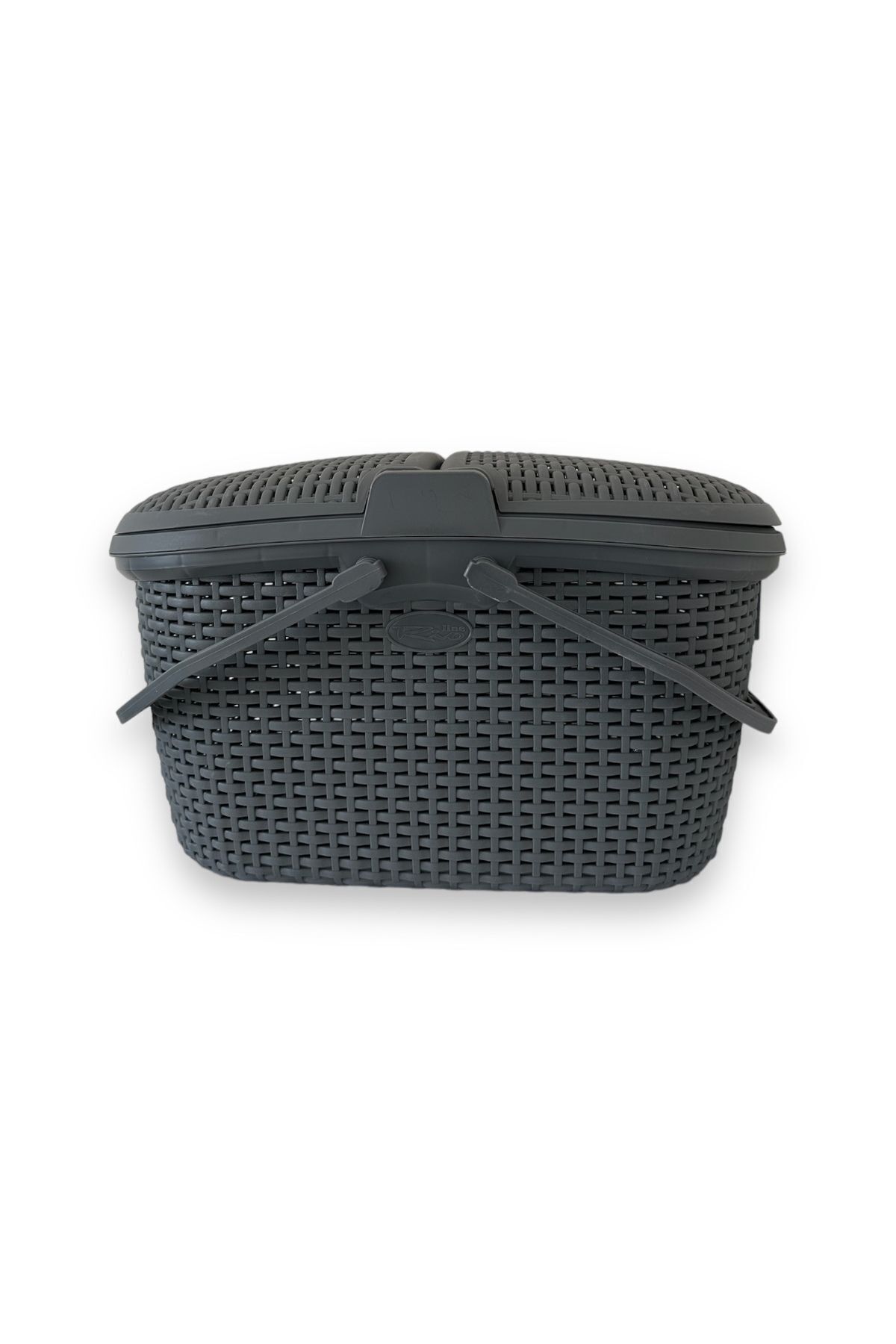 Antrasit Renk Rattan Piknik Sepeti 30 Lt 3