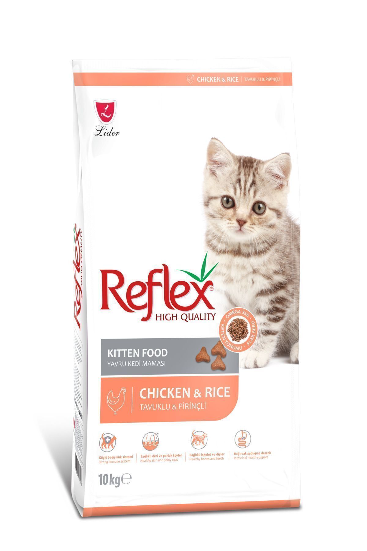 Корм для кошек Reflex Kitten с курицей и рисом, 10 кг RFL-115