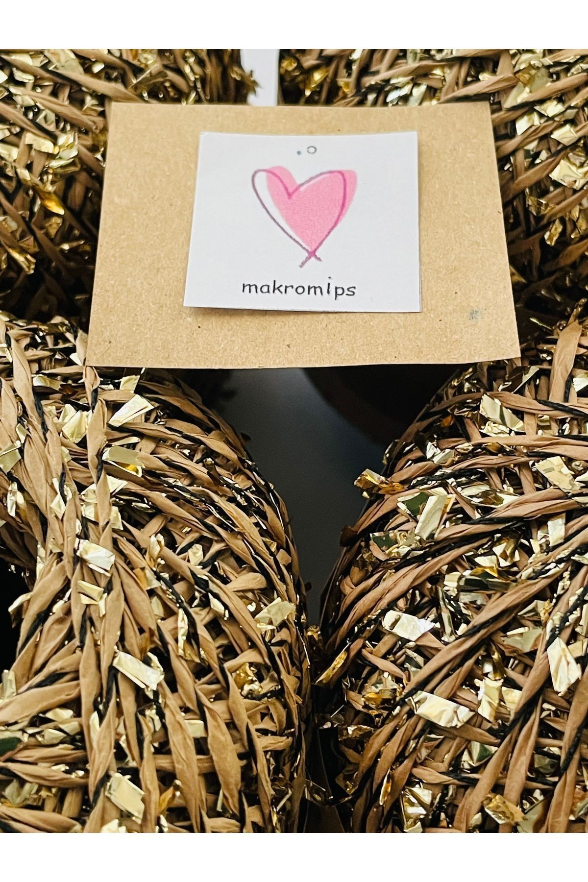 Premıum Metalik Confeti Kâğıt Rafya Ip(50GR/M -5)simli Parlak Abiye Polyester Çanta Şapka Örgü Ipi - 5