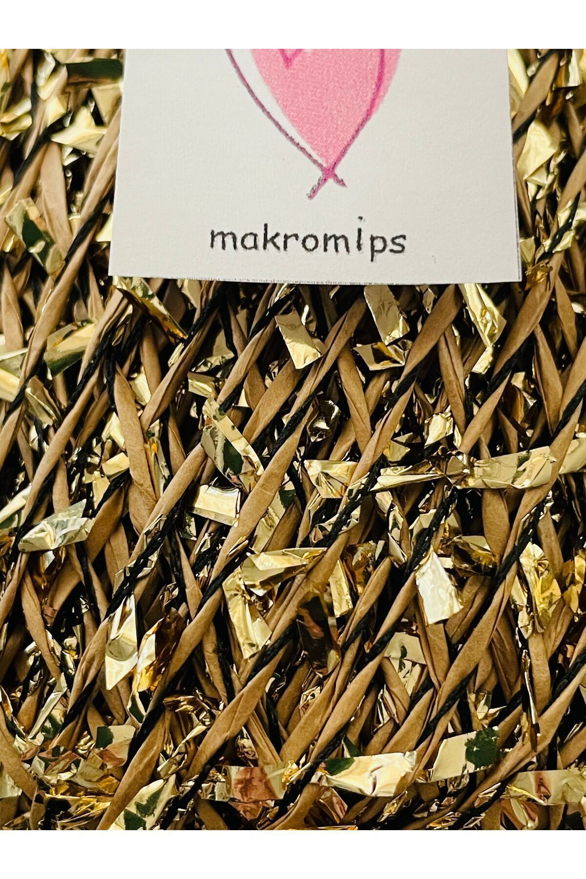 Premıum Metalik Confeti Kâğıt Rafya Ip(50GR/M -5)simli Parlak Abiye Polyester Çanta Şapka Örgü Ipi - 3