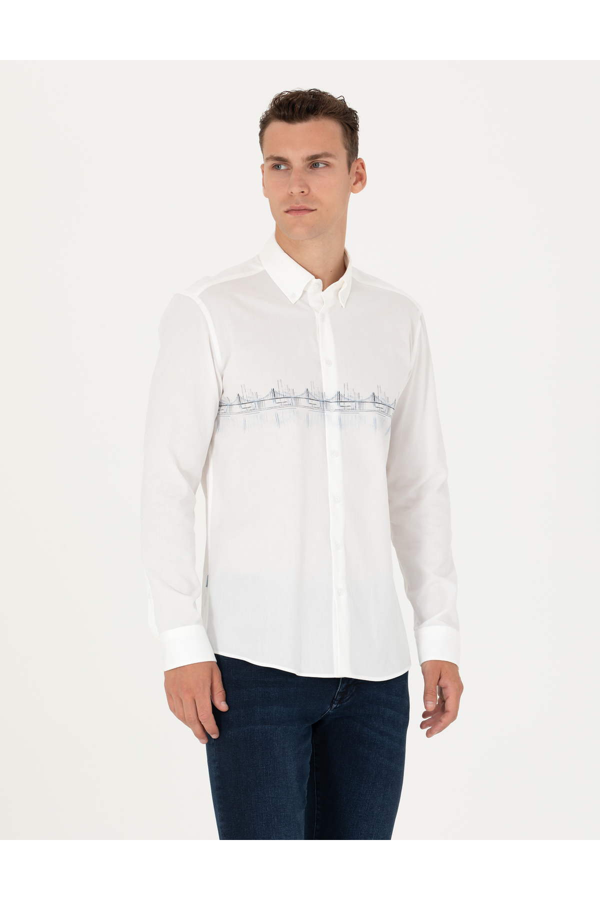 پیراهن مردانه پیر کاردین | 50274037-VR032 Pierre Cardin - Image 3