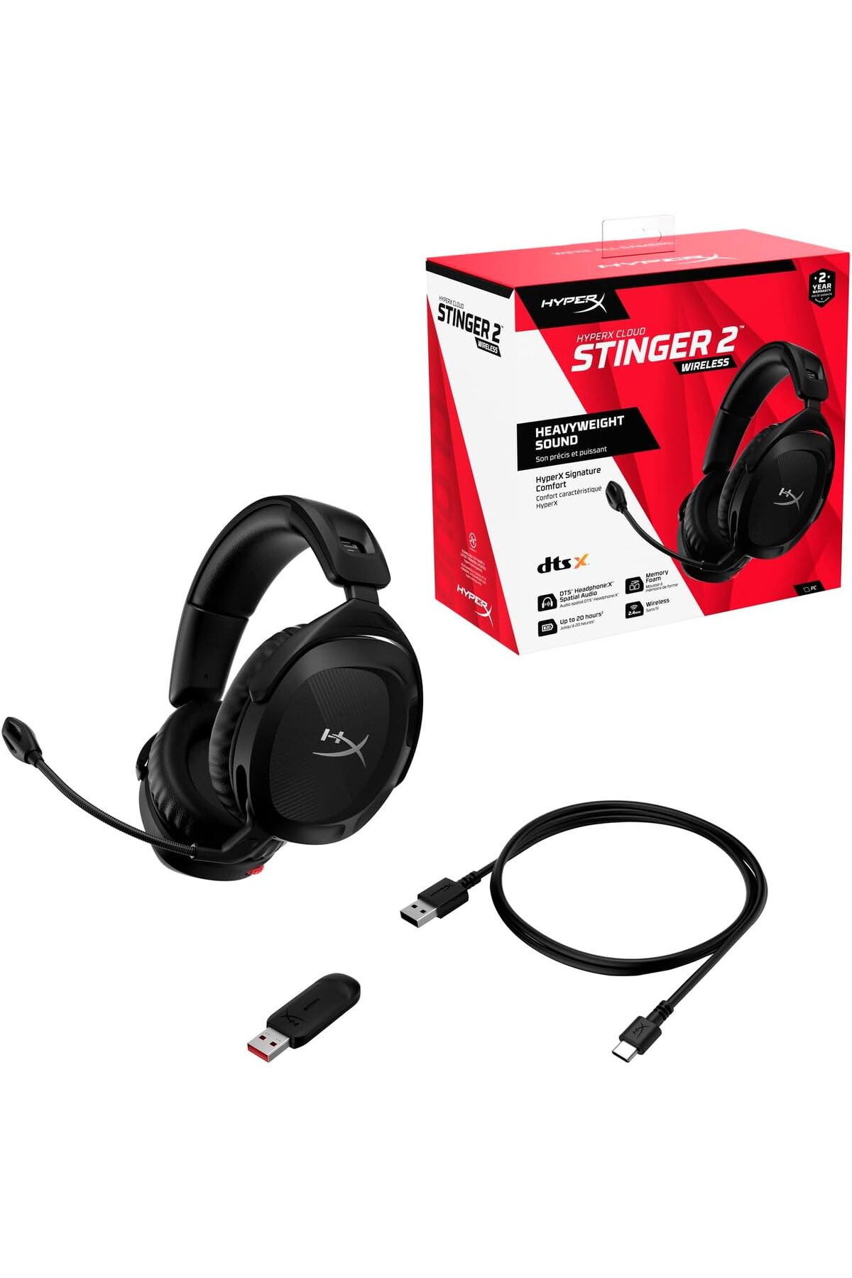 HyperX Cloud Stinger 2 Kablosuz Oyun Kulaklığı, Bilgisayar Ile HyperX Cloud Stinger 2 Kablosuz Oyun Kulaklığı, Bilgisayar Ile