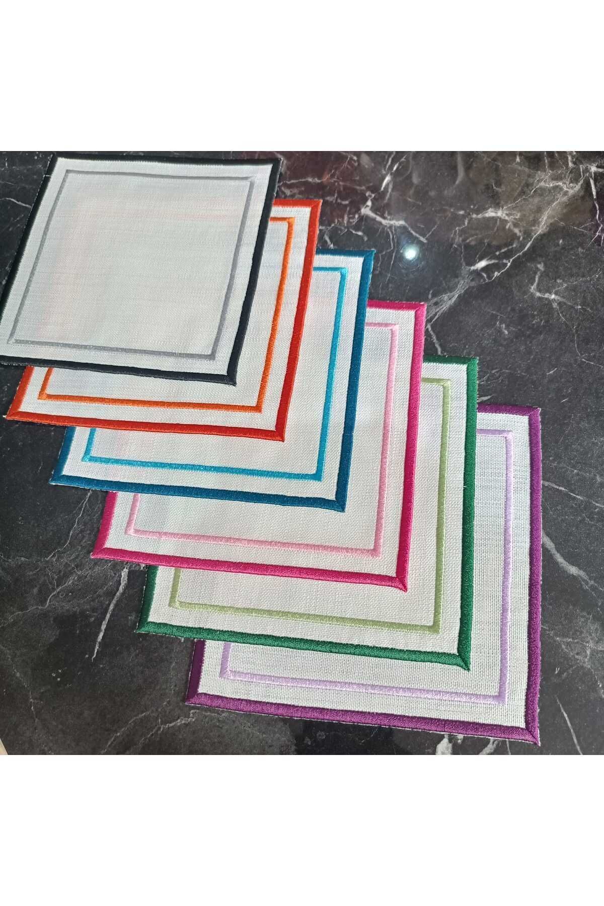 RENGARENK KOKTEYL PEÇETESİ VE HAVE YANI PEÇETE BARDAK ALTLIĞI 6 ADET