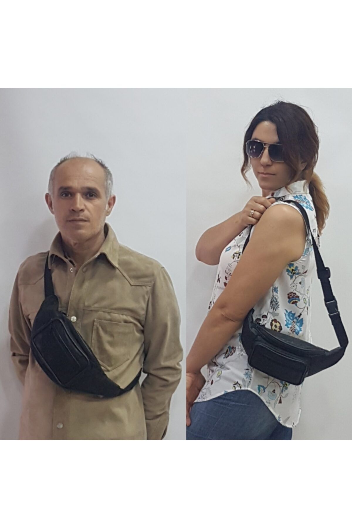 Hakiki Deri Bel Çantası Unisex Freebag