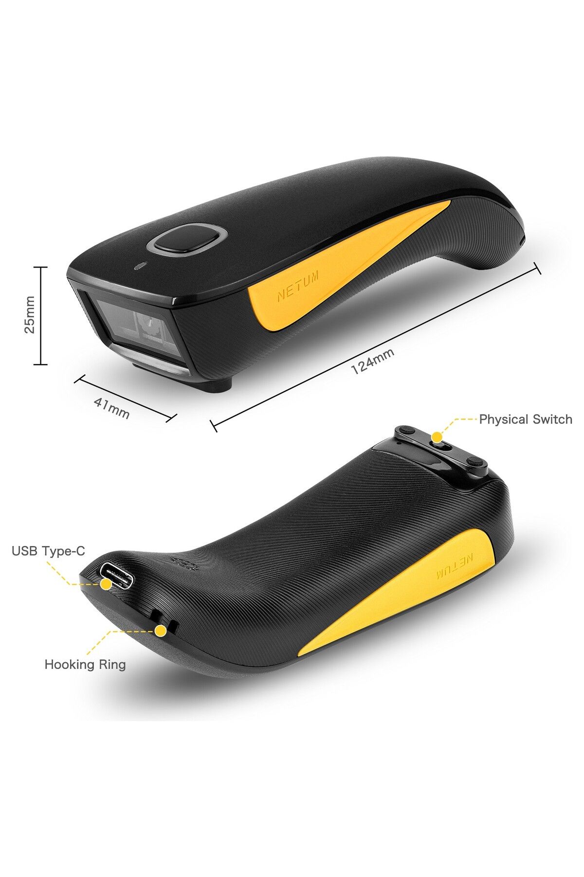 NET-1D/2D Qr Code Wireless Memory Barcode Scanner 2