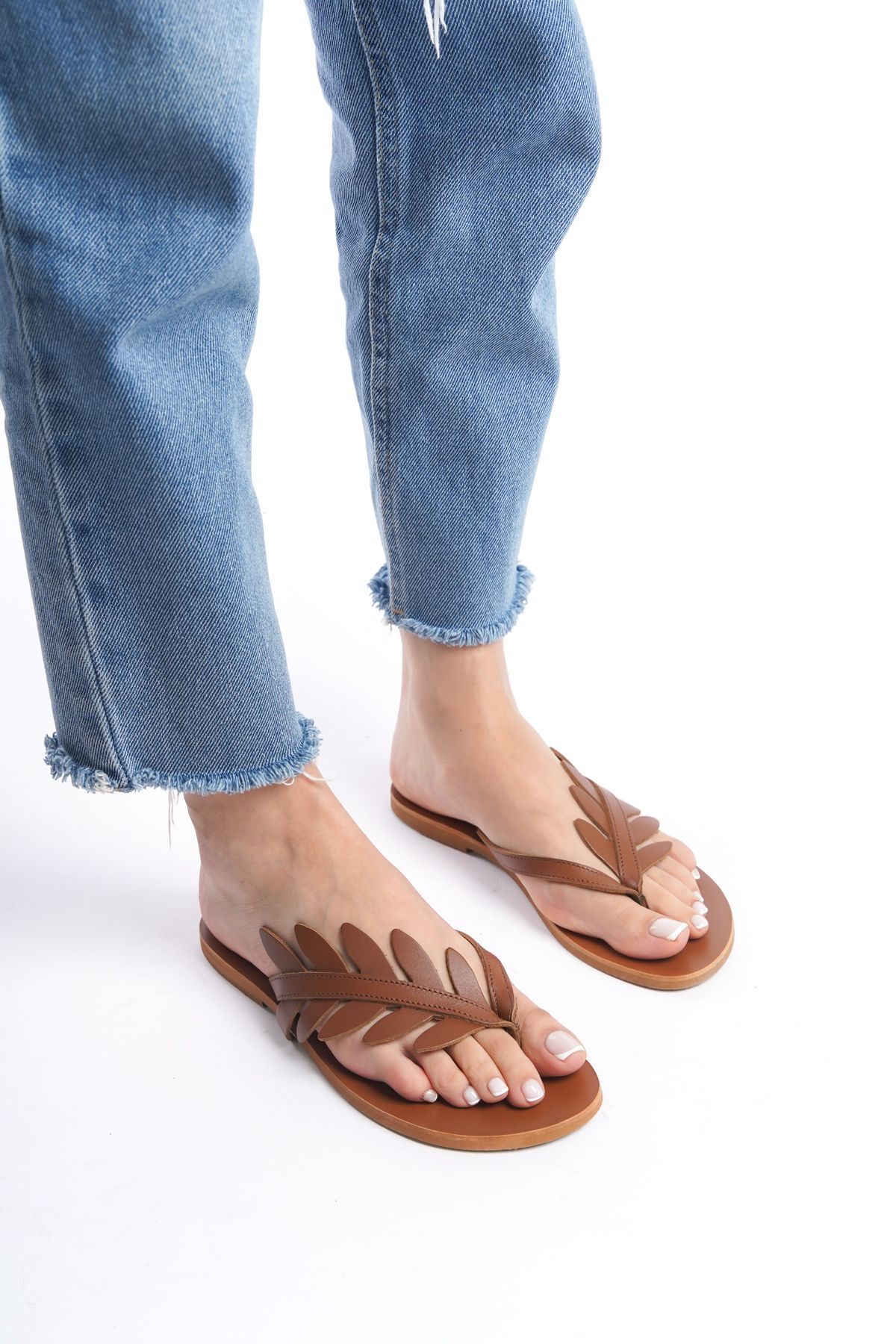 دمپایی چند رنگ زنانه تابا چرمی واقعی M5802 DaphneSandals