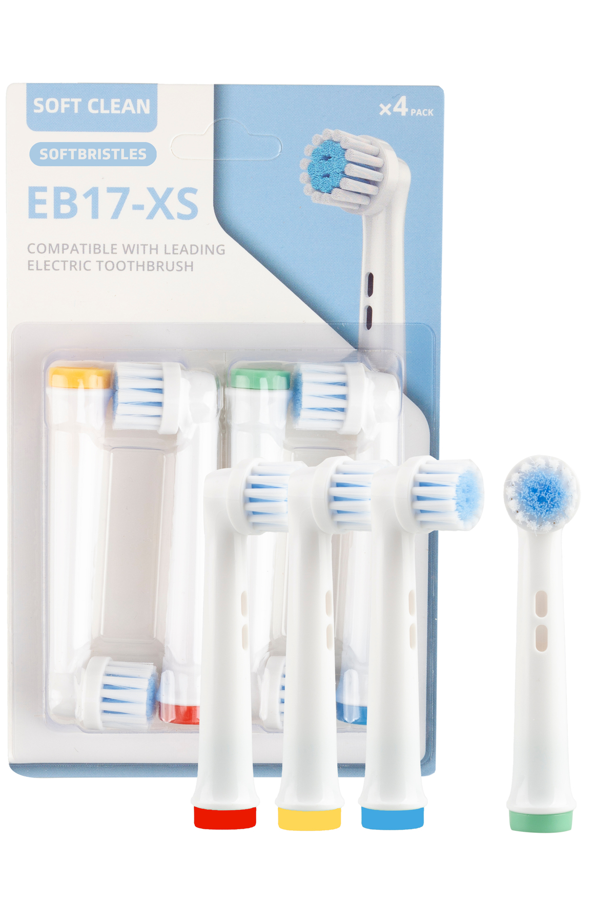 SoftBristles Extra Soft Sensitive Eb17-xs Oral-b Diş Fırçasına Uyumlu 8 Adet Yedek Başlık