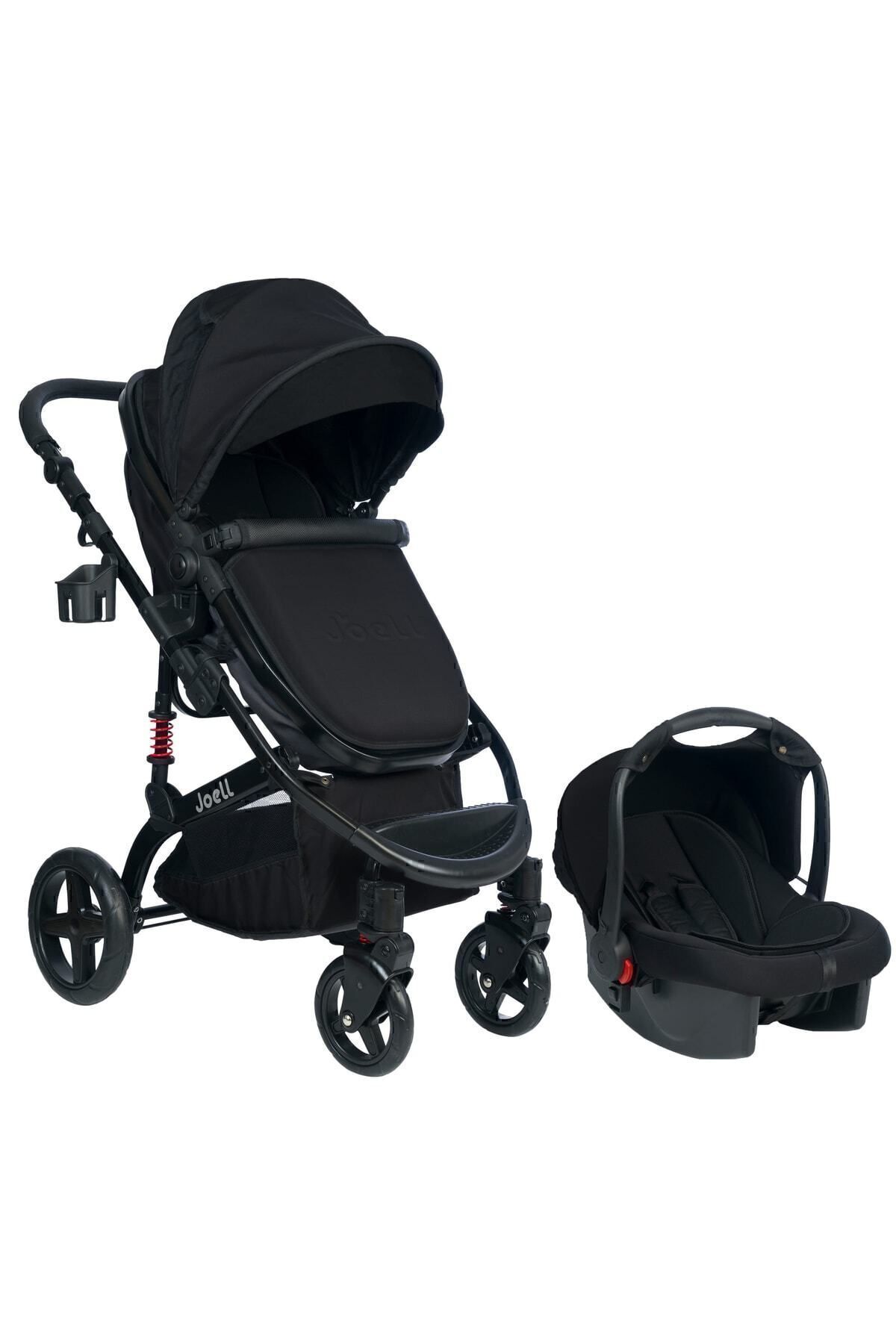 Детская коляска Joell Truva 1712 Travel System, полностью черная truva1712