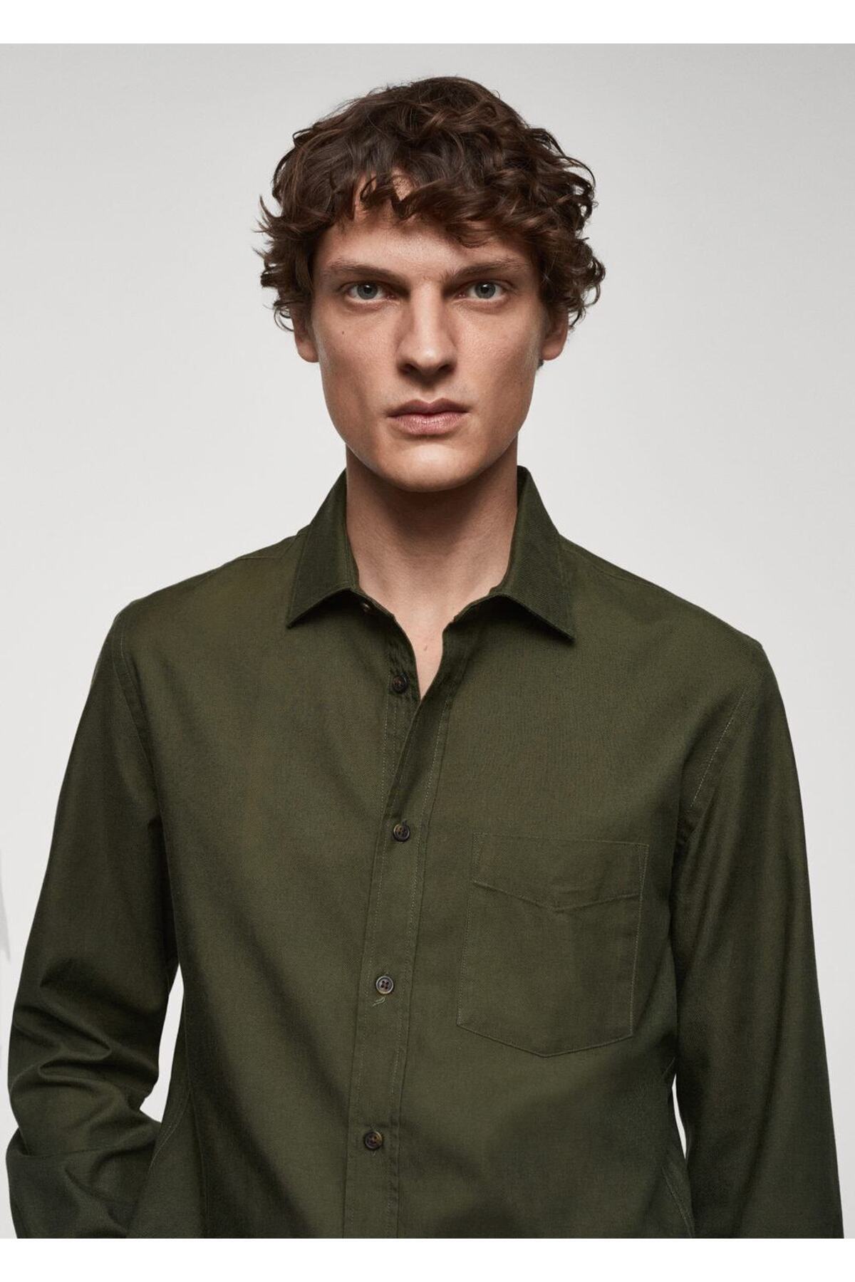 پیراهن مردانه مانگو | 67080635 MANGO Man - Image 5