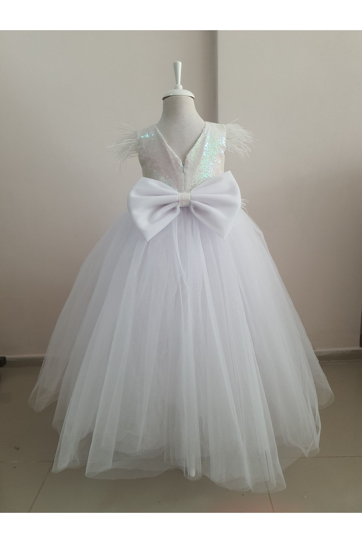 Kidstore Rochie Insulă Pentru Fetiță Cu Talie Și Umeri Cu Pene Femeie - 6 years old