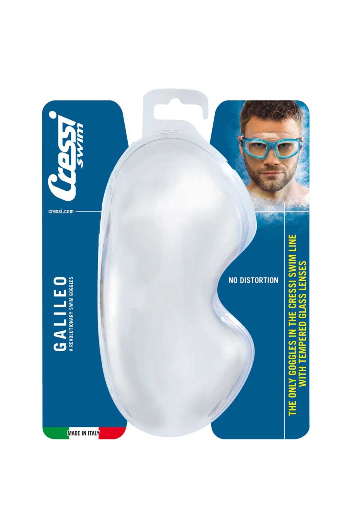 عینک شنا چند رنگ دریایی بزرگسالان گالیله آبی تیره cressi sub