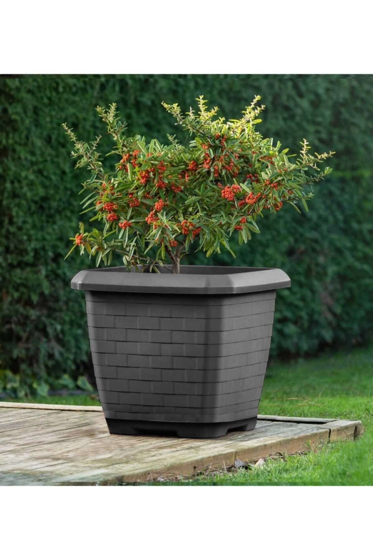 Hk04 Hisar 44 Liter Square Pot Anthracite
