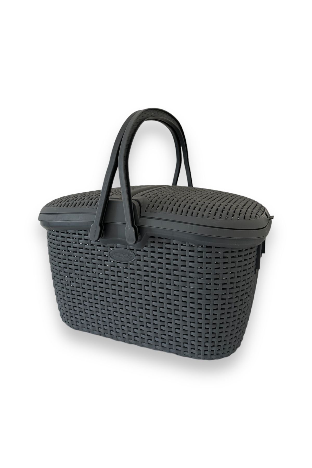 Antrasit Renk Rattan Piknik Sepeti 30 Lt 2