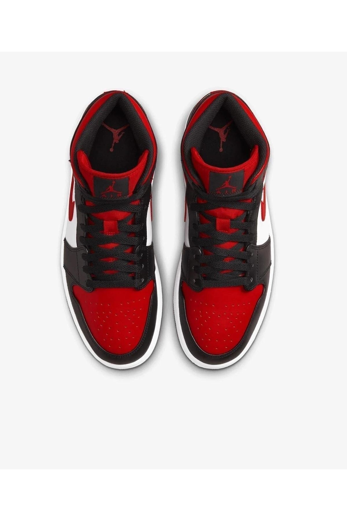 Air jordan 1 mid black red and blue sale