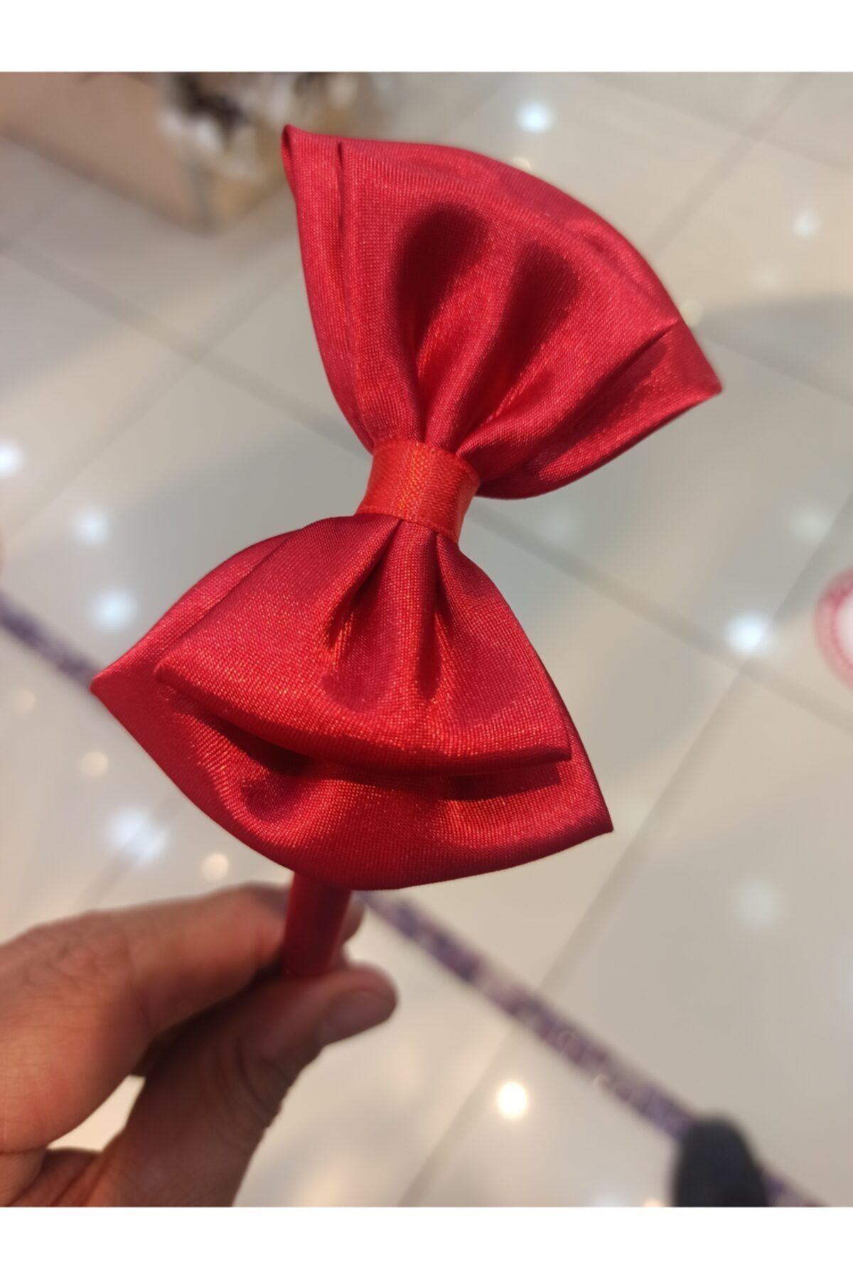 Double Bow Satin Puerperal Crown
