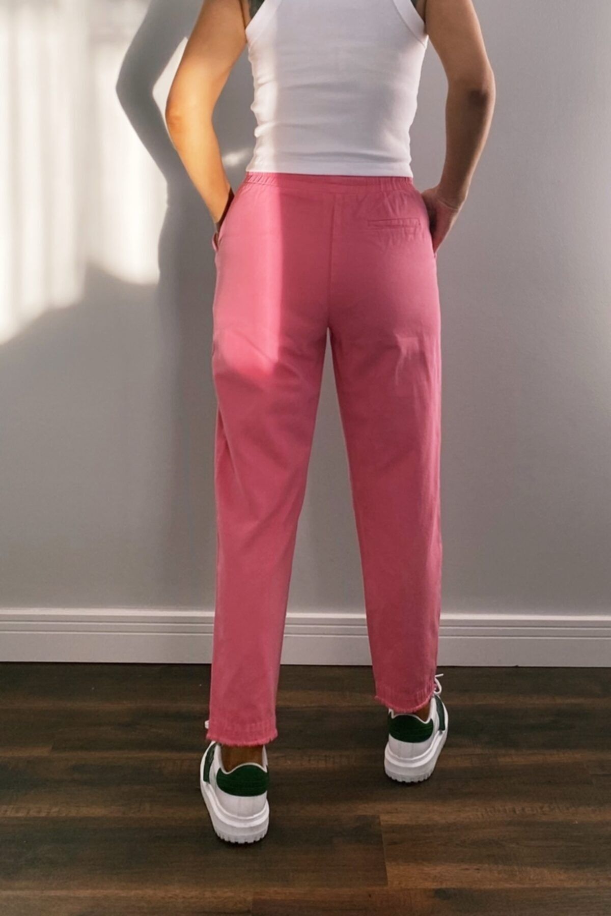 ASHCO-Pink Trousers with Detached Detail Pockets 6