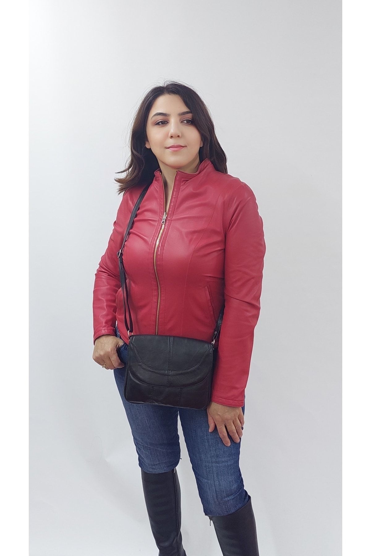 Hakiki Deri Postacı Çantası