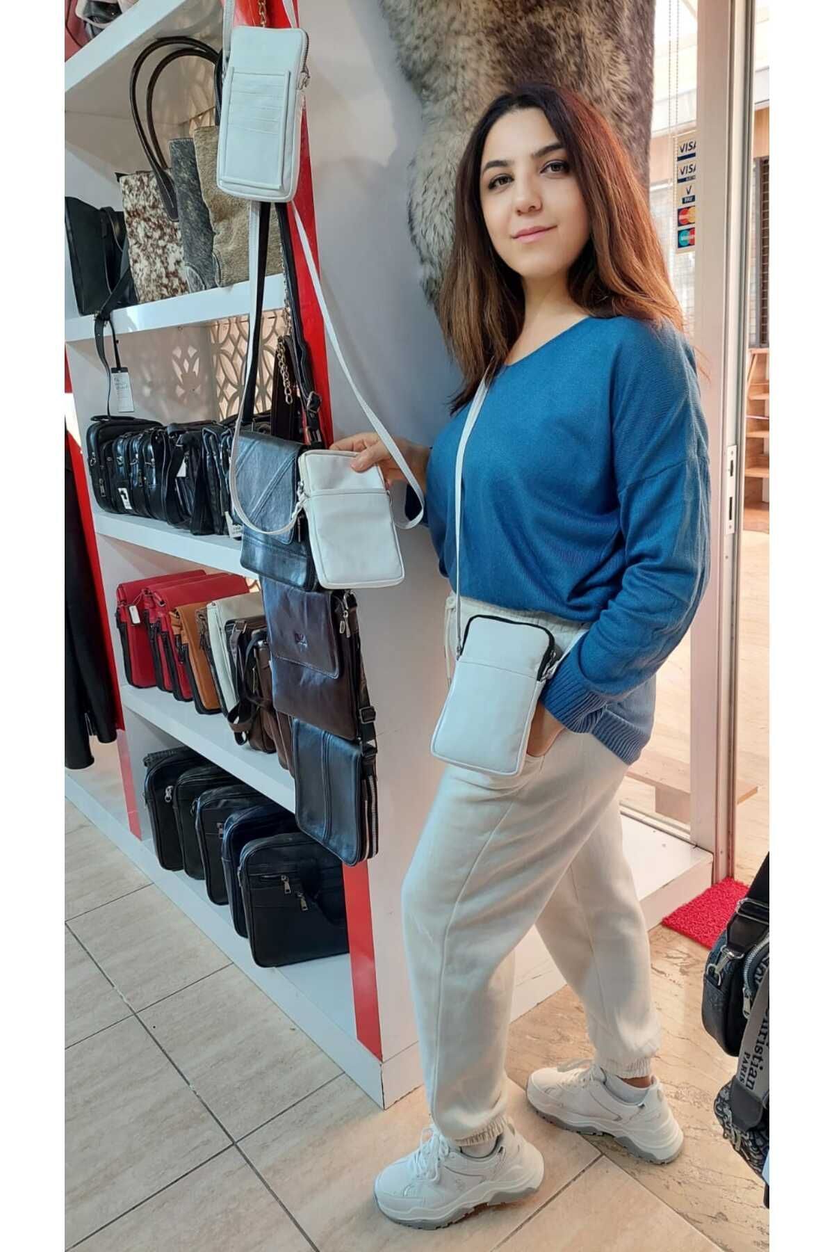 HAKİKİ DERİ TELEFON ÇANTASI