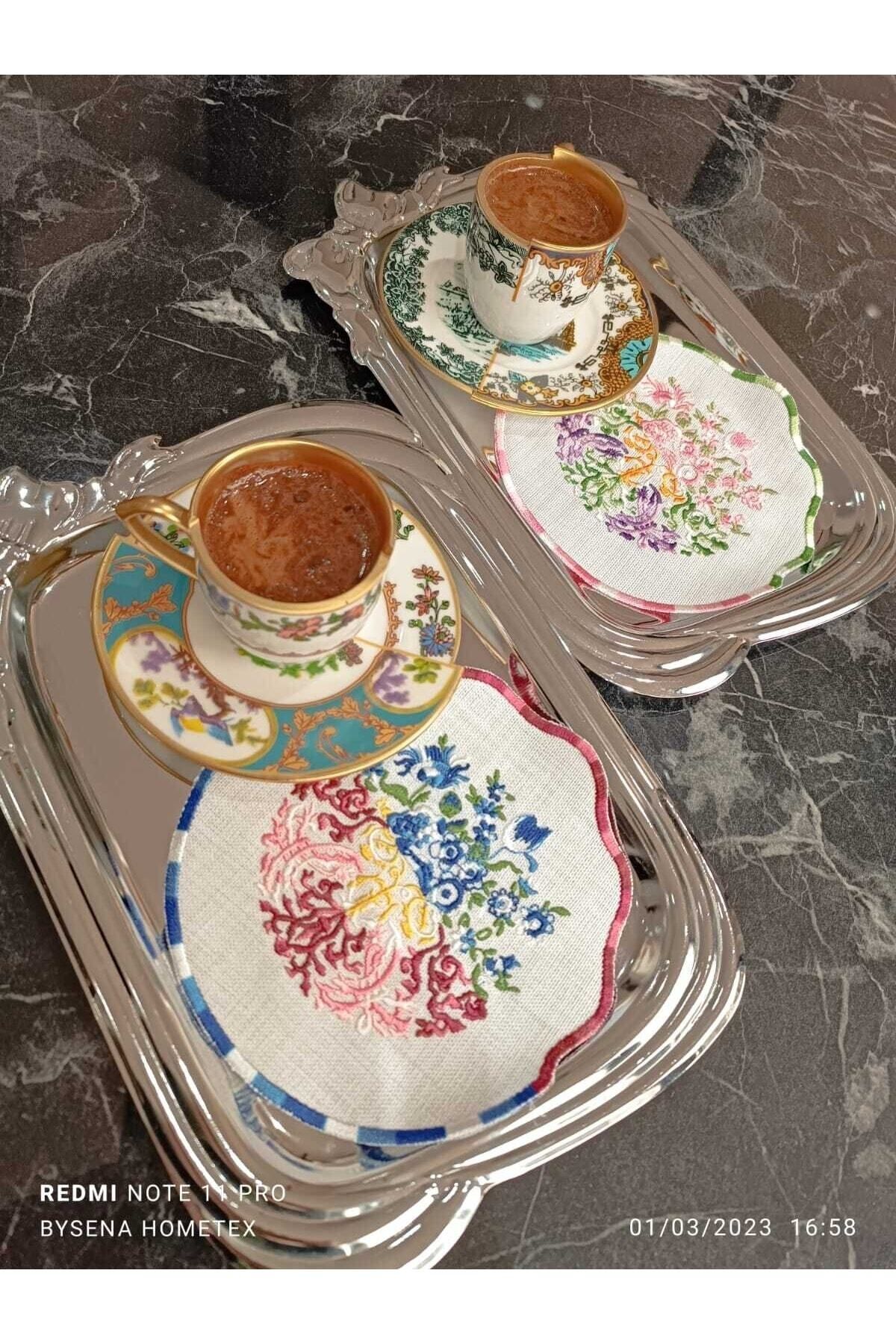 Hayat Ağacı Kokteyl Ve Kahve Yanı Sunum Peçetesi 2 Adet Bordo Ve Pembe