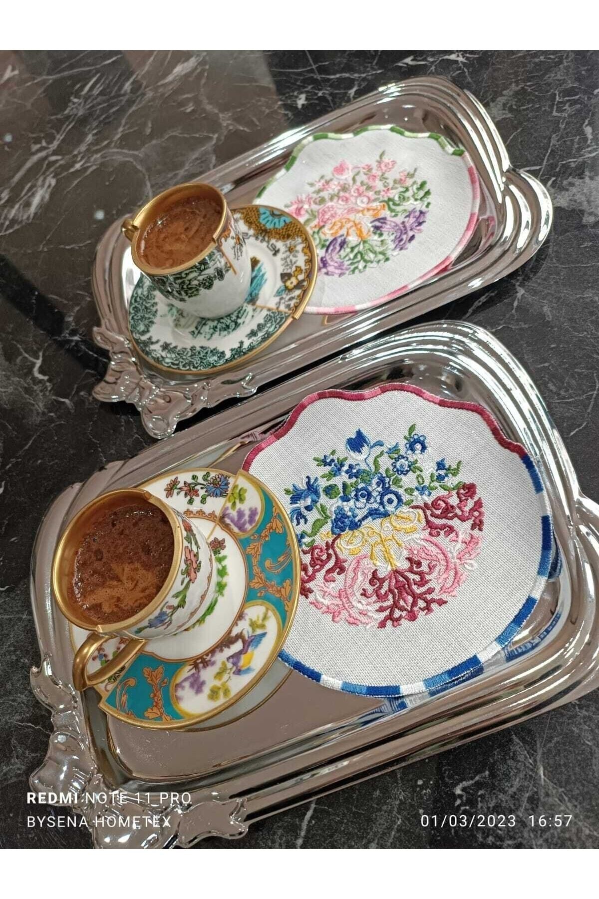Hayat Ağacı Kokteyl Ve Kahve Yanı Sunum Peçetesi 2 Adet Bordo Ve Pembe