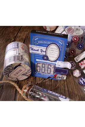 SF SCRAPBOOK KIRTASİYE Scrapbook Washi Journal Pul Sticker Rulo Pet Sticker T...