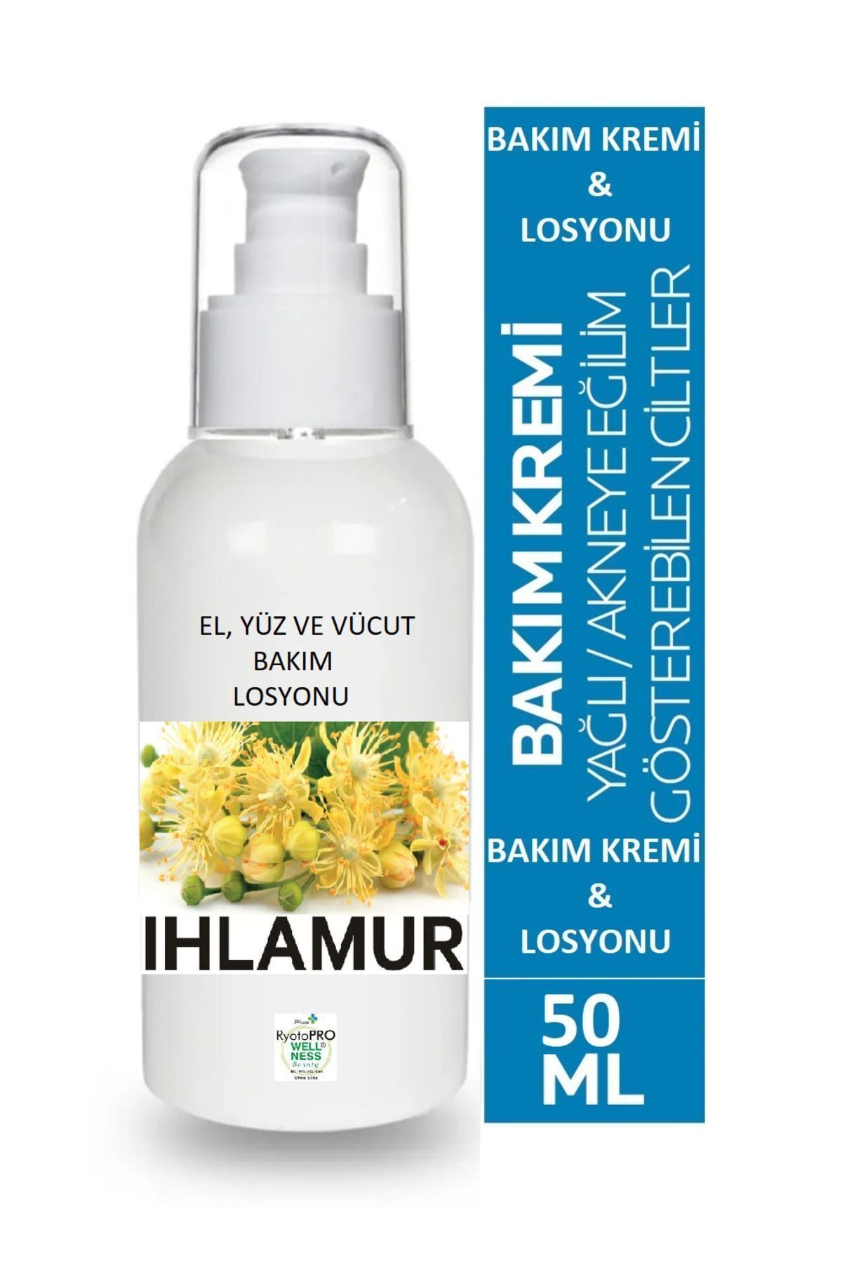 RyotoNEO/PRO %100 Doğal Onarıcı Ihlamur El Ve Vücut Losyonu (ÖZEL ÜRETİM UYUZA SON) 50 Ml.