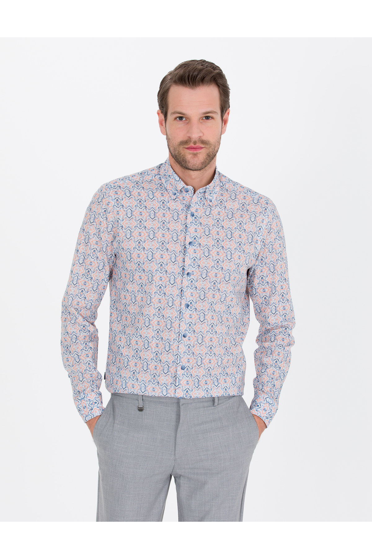 پیراهن مردانه پیر کاردین | 50265040-vr053 Pierre Cardin - Image 3