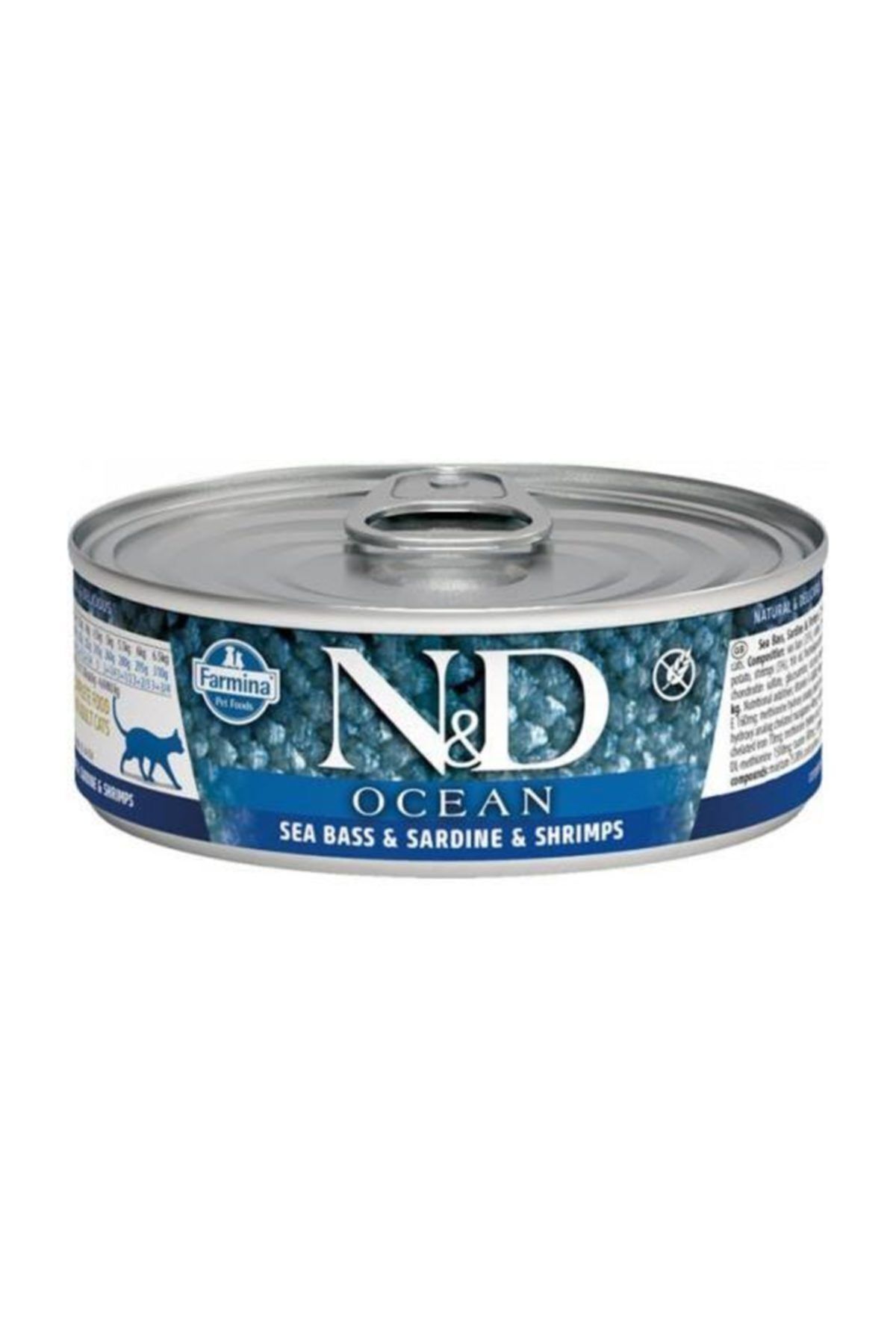 N&D Ocean Levrek & Sardalya&Karides Kedi Konservesi 80 Gr