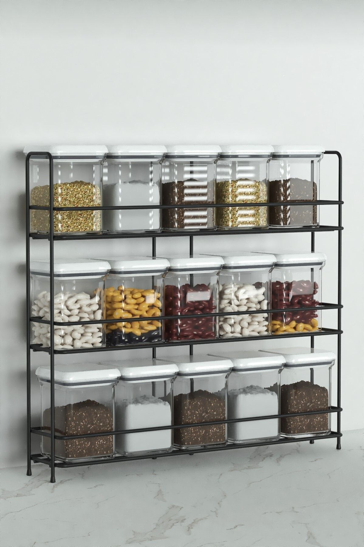 zabata 3 Katlı Mutfak Rafı Banyo Dolabı Çok Amaçlı Düzenleyici Baharatlık Masa Üstü Tezgah Raf Organizer