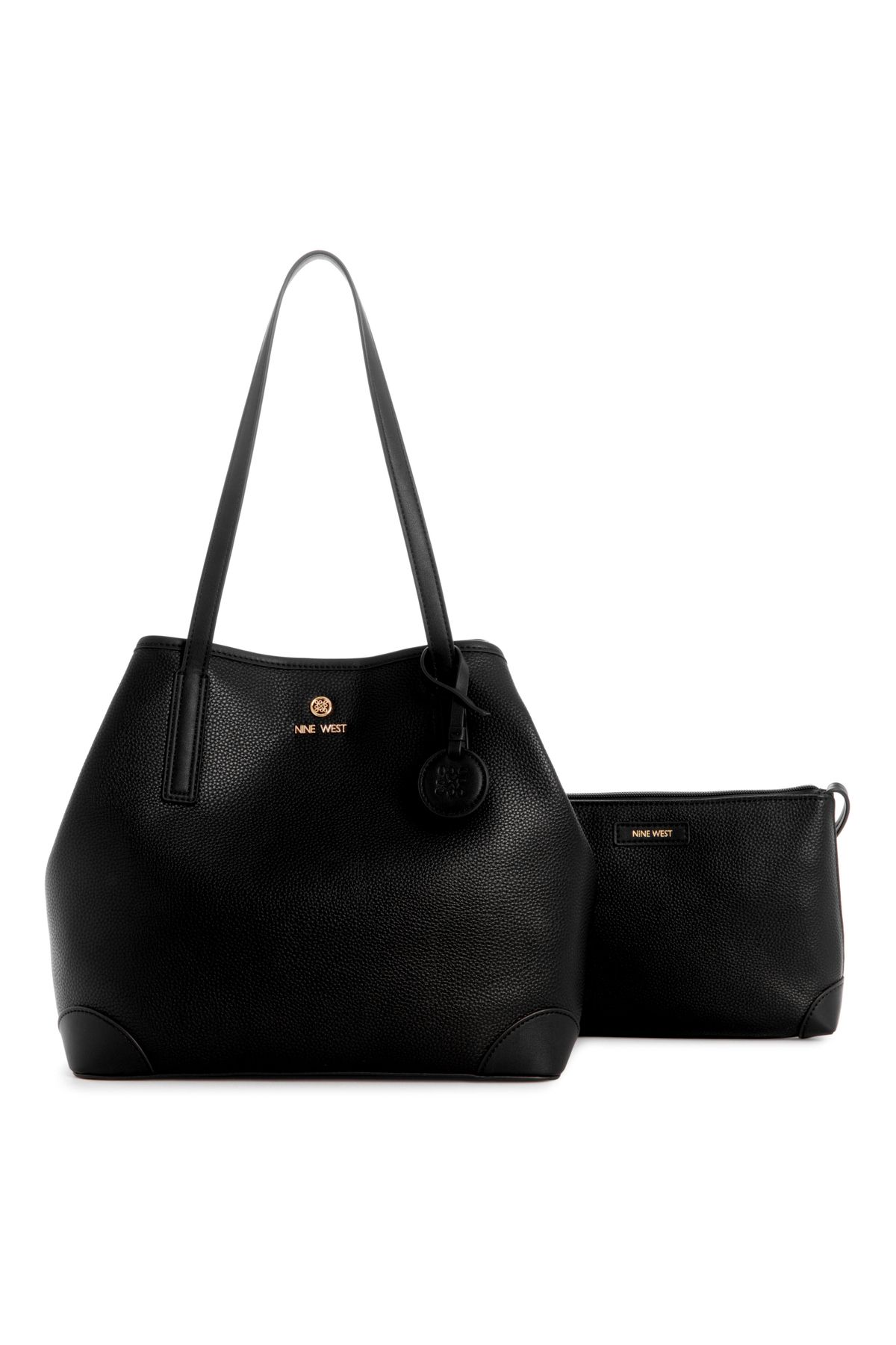Nine west black tote deals