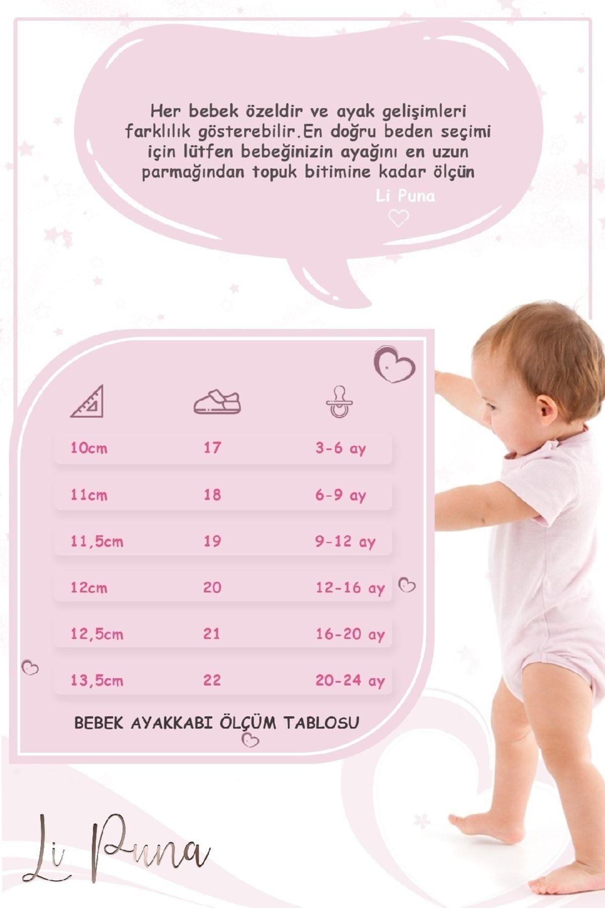 Li Puna - Shine Serisi Krem %100 Deri Bebek Ilk Adım Ayakkabısı fotoğrafı 5 (önizleme)