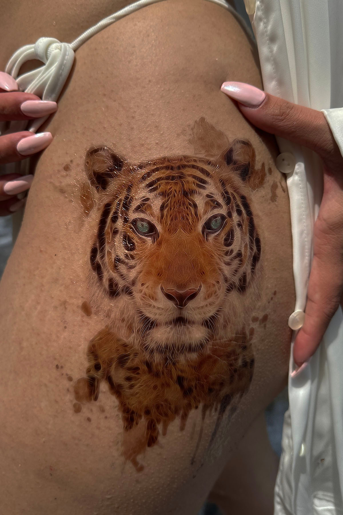 Temporary Tiger Tattoo