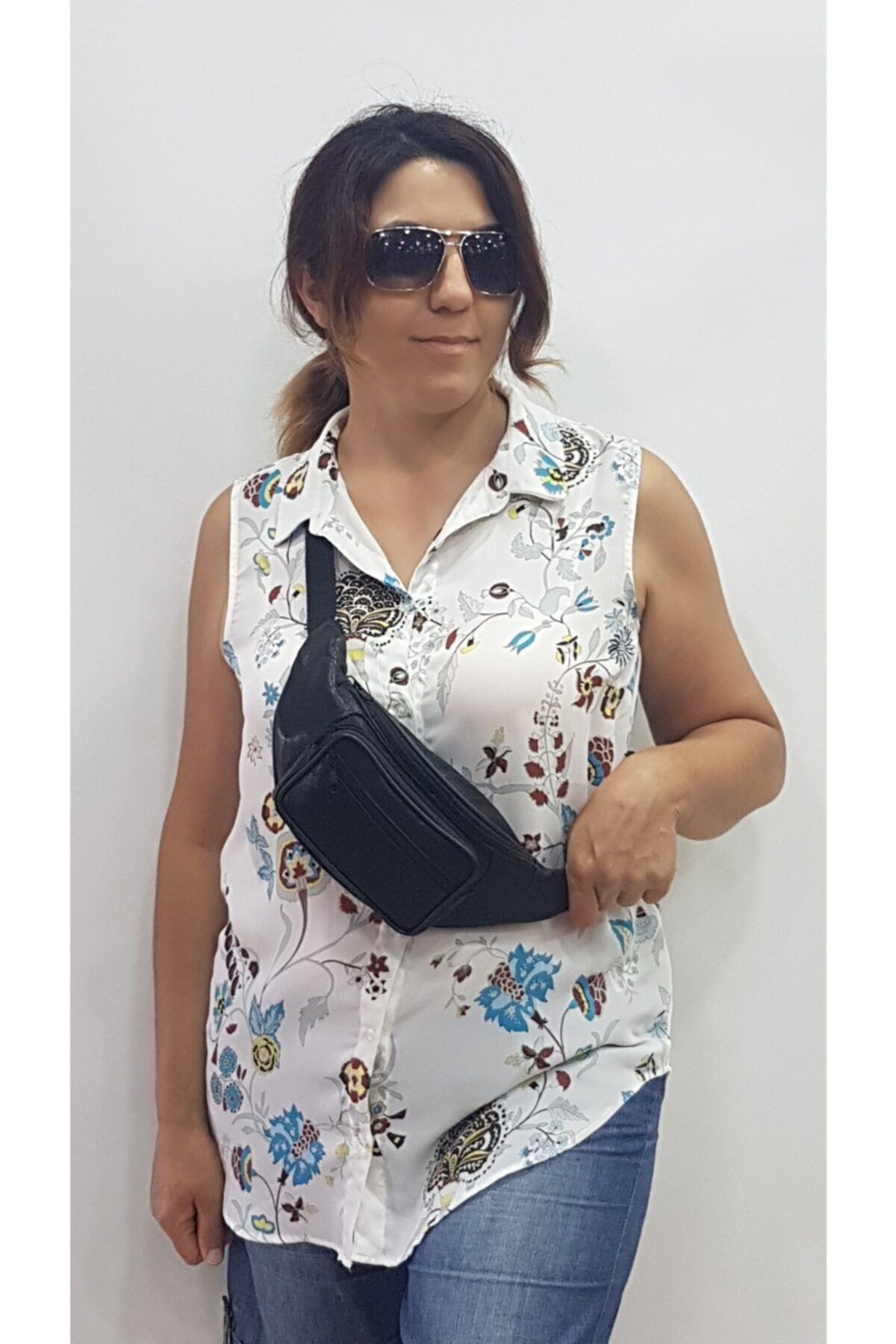 Hakiki Deri Bel Çantası Unisex Freebag