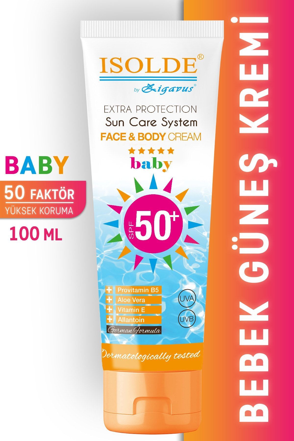 Zigavus Isolde Bebek Güneş Koruyucu Krem 50+spf 100 ml - Ultra Koruma 8699349138400