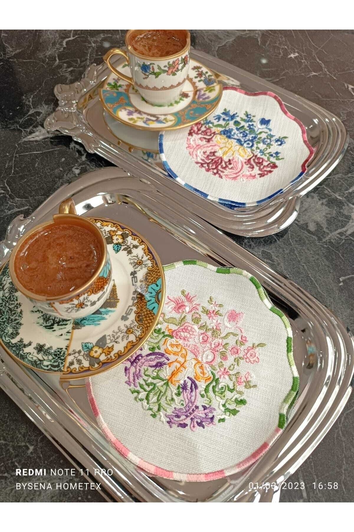 Hayat Ağacı Kokteyl Ve Kahve Yanı Sunum Peçetesi 2 Adet Bordo Ve Pembe