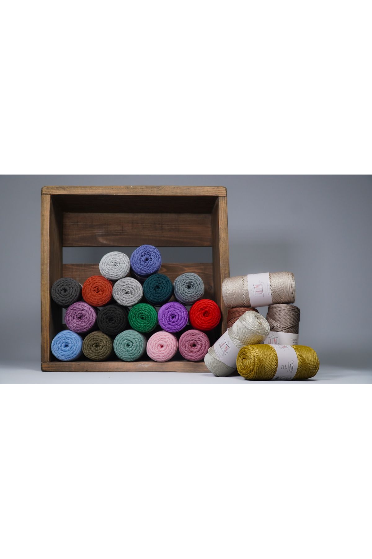 Makromecity-Premium 100 Gr Polyester Macrame Thread Ecru 2mm - 120 M Supla Thread And Bag Thread 5