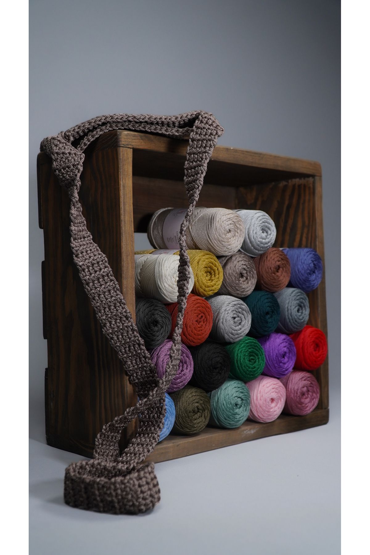 Makromecity-Premium 100 Gr Polyester Macrame Thread Ecru 2mm - 120 M Supla Thread And Bag Thread 7