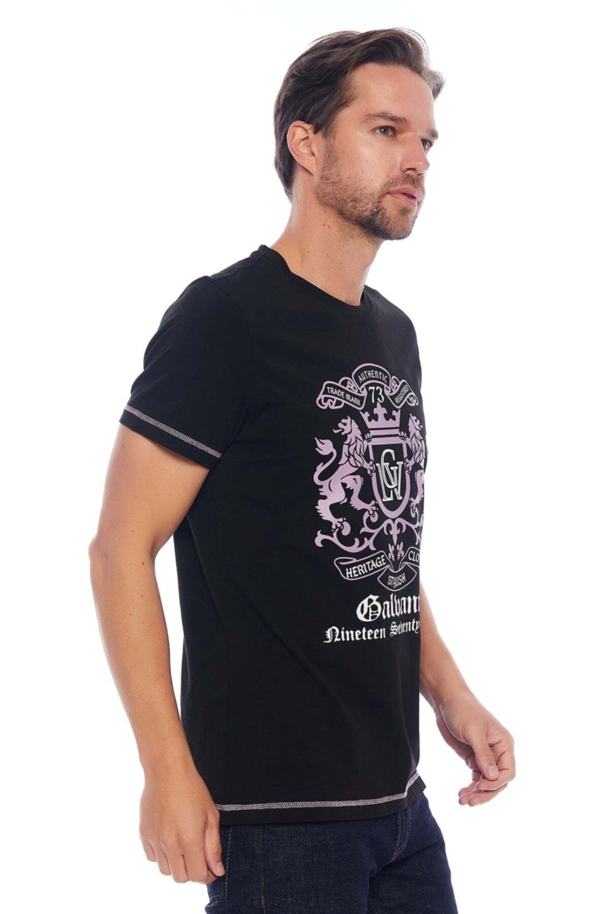 Galvanni-Maluku Black Men's Black T-Shirt 3