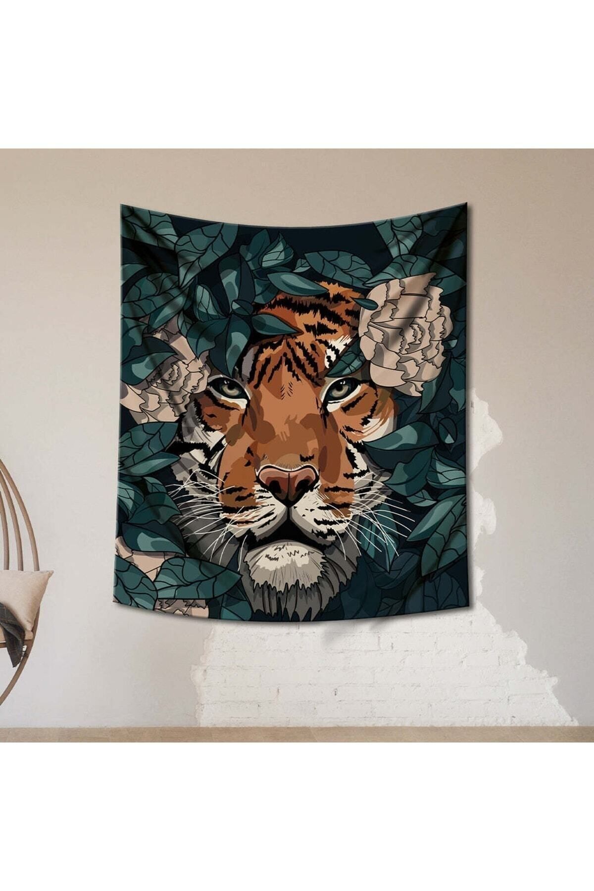 WALLHANG-Tiger Wall Cloth, Wall Carpet 130 X 150 Cm 4