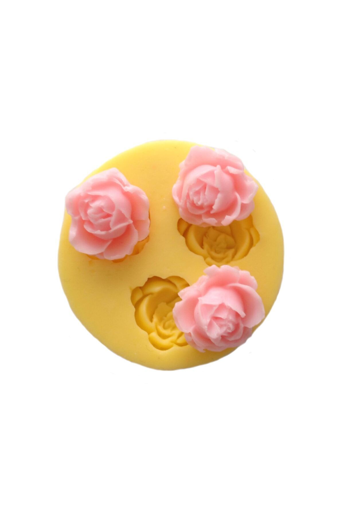 Partivitrini Üçlü Gül Şeklinde Silikon Pasta Ve Seker Hamuru Kalibi