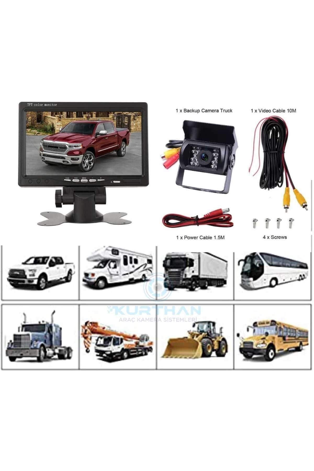 Navigold 7 Inç Monitör Ve Park Kamerası Seti Karavan Traktör Kamyon Otobüs Tır Kayıt Yapmaz 12-24 V (twogo )