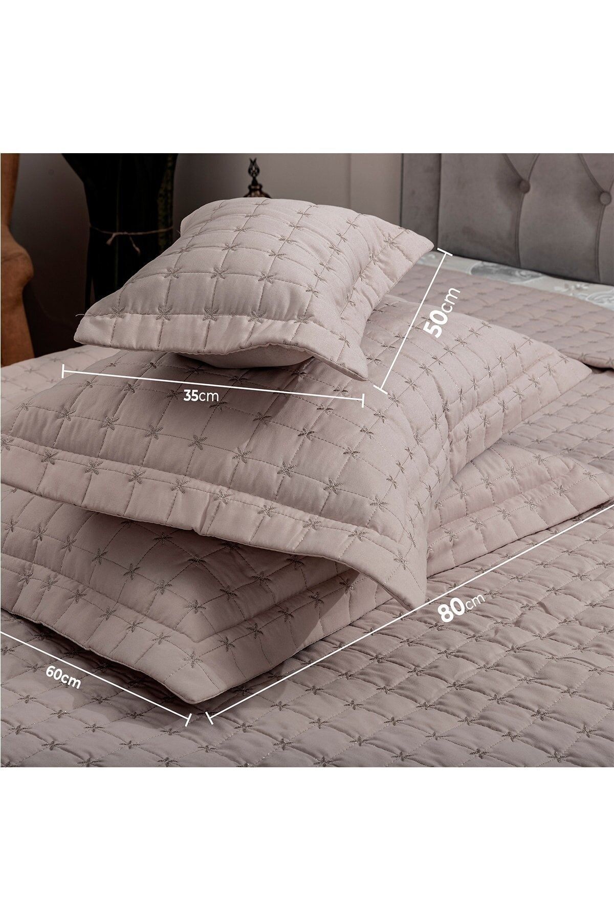 Çeyiz Diyarı-Meltem Double Bedspread Cream - Капучино 6