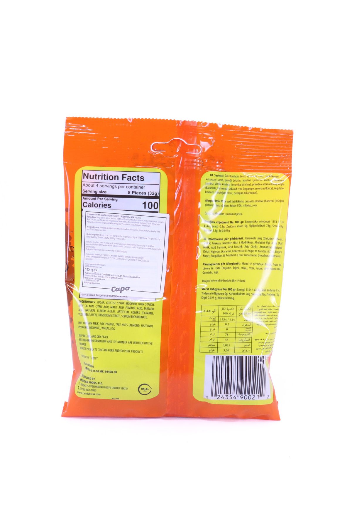 American Foods-Candy Break Sour Cola Bottles - Sour Soft Candy with Cola Flavor 113 Gr 4