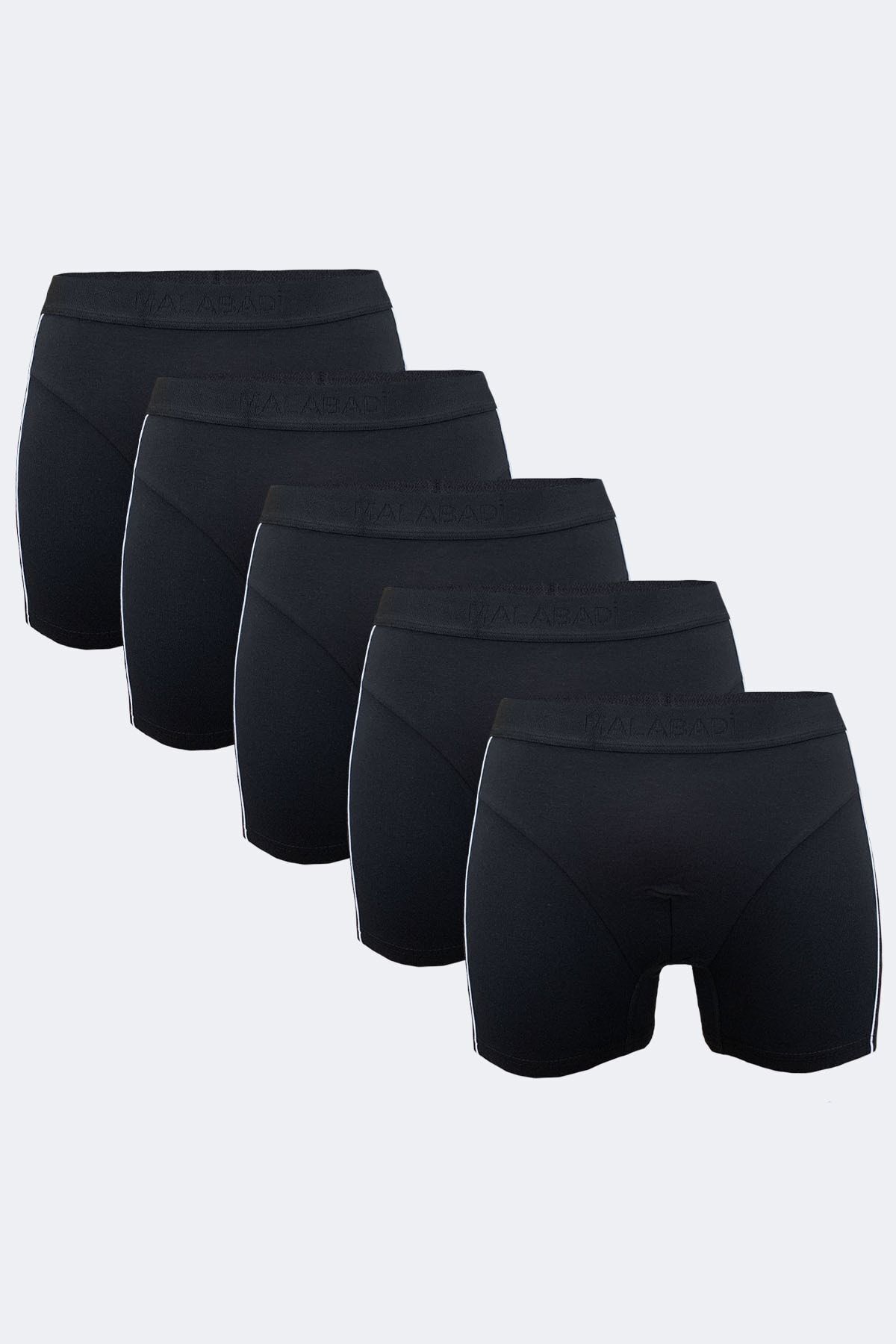 Erkek Siyah 5 Li Paket Biyeli Modal Boxer 5mb017